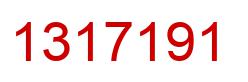 Number 1317191 red image