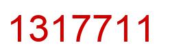 Number 1317711 red image