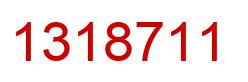 Number 1318711 red image