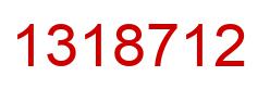 Number 1318712 red image
