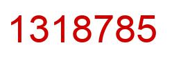 Number 1318785 red image