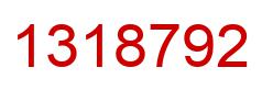 Number 1318792 red image