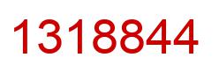 Number 1318844 red image