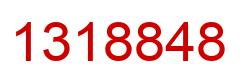 Number 1318848 red image