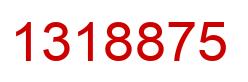 Number 1318875 red image