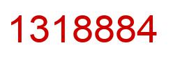 Number 1318884 red image
