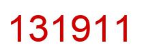 Number 131911 red image
