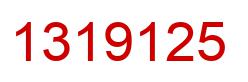 Number 1319125 red image