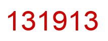 Number 131913 red image
