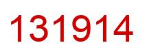 Number 131914 red image