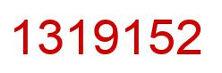 Number 1319152 red image