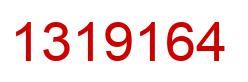 Number 1319164 red image