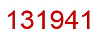 Number 131941 red image