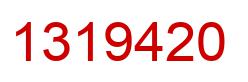 Number 1319420 red image