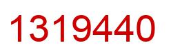 Number 1319440 red image