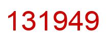 Number 131949 red image