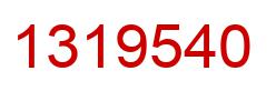 Number 1319540 red image