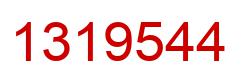 Number 1319544 red image