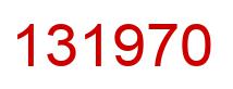 Number 131970 red image