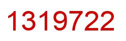 Number 1319722 red image