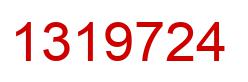 Number 1319724 red image