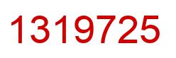 Number 1319725 red image