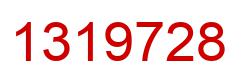 Number 1319728 red image