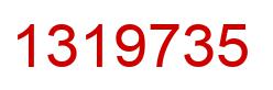 Number 1319735 red image