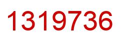 Number 1319736 red image