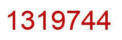 Number 1319744 red image