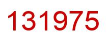 Number 131975 red image