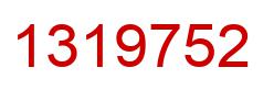 Number 1319752 red image