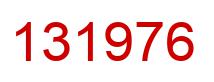 Number 131976 red image