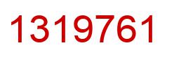 Number 1319761 red image