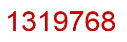 Number 1319768 red image