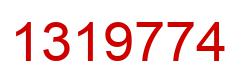 Number 1319774 red image