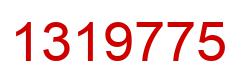Number 1319775 red image
