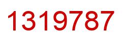 Number 1319787 red image