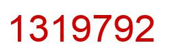Number 1319792 red image