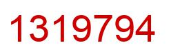 Number 1319794 red image