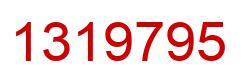 Number 1319795 red image