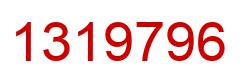 Number 1319796 red image