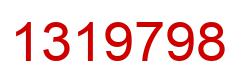 Number 1319798 red image