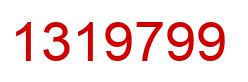 Number 1319799 red image
