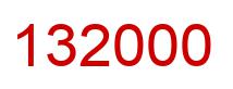 Number 132000 red image