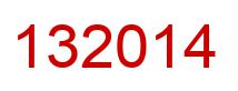 Number 132014 red image