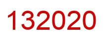 Number 132020 red image