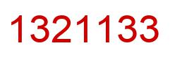Number 1321133 red image