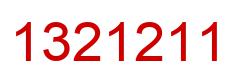Number 1321211 red image