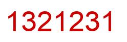 Number 1321231 red image